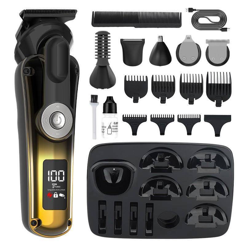 Waterproof electric shaver, household men's hair clipper, multi-functional electric nose hair trimmer set wholesale
