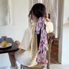 Flower Polka Dot Scarf Ribbon Narrow Long Scarves Retro Floral Scarf  Multifunction
