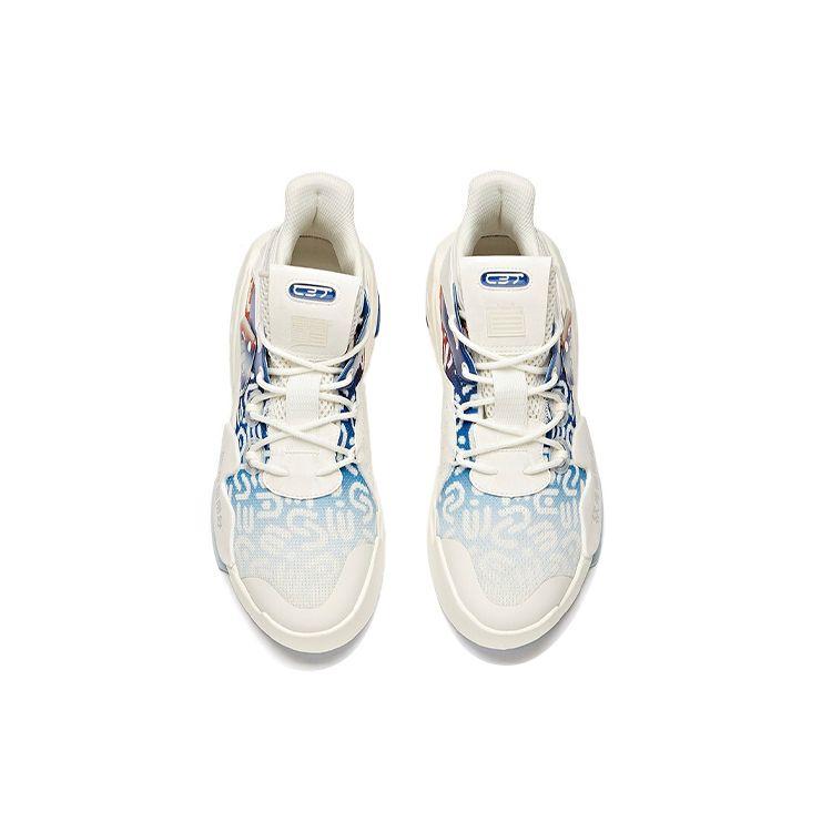 Anta Badass Mid-Top Sneakers Men Sneakers White Blue 912118089-1