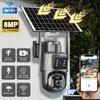 5G/2.4G WiFi Solar Camera Dual Lenses Outdoor 8MP 4K Low Power Battery IP Camera Night Vision Surveillance  Security Protection