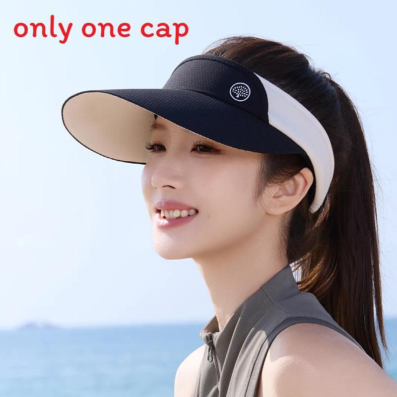 Summer Sun Protection Hat With Letter Embroidery For Outdoor Running And Cycling Enthusiasts