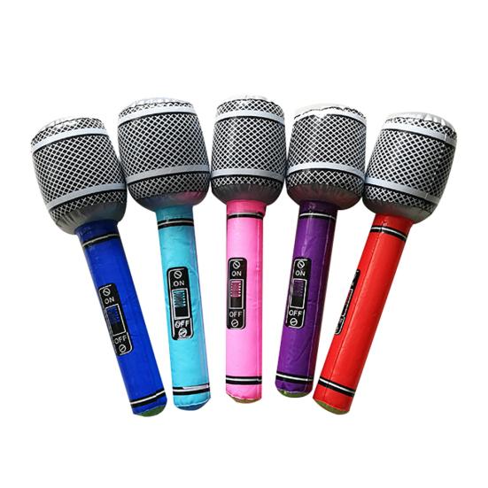 PVC Inflatable Guitar Microphone Lute Musical Instrument Kids Toy Party Props