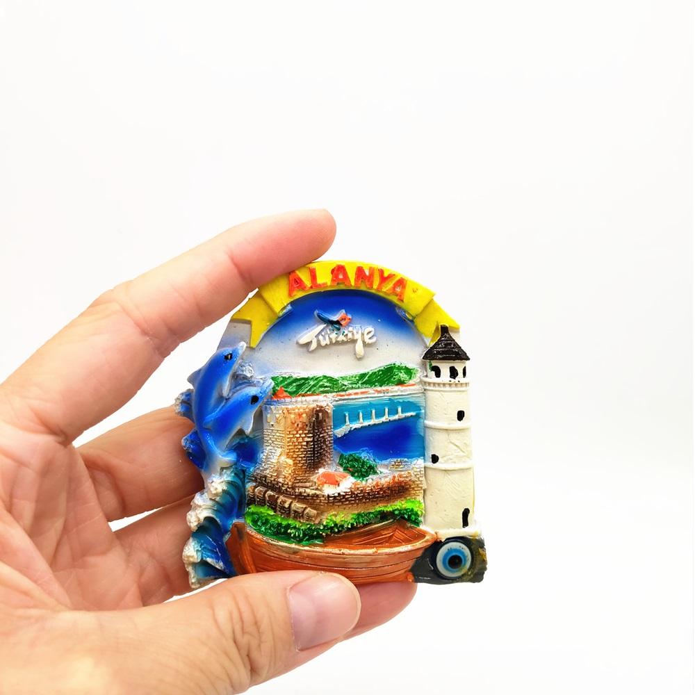 Turkey Fridge Magnet Souvenir Kemer Alanya Antalya Resin Magnets for The Refrigerator Magnetic Stickers Gifts Home Decoration