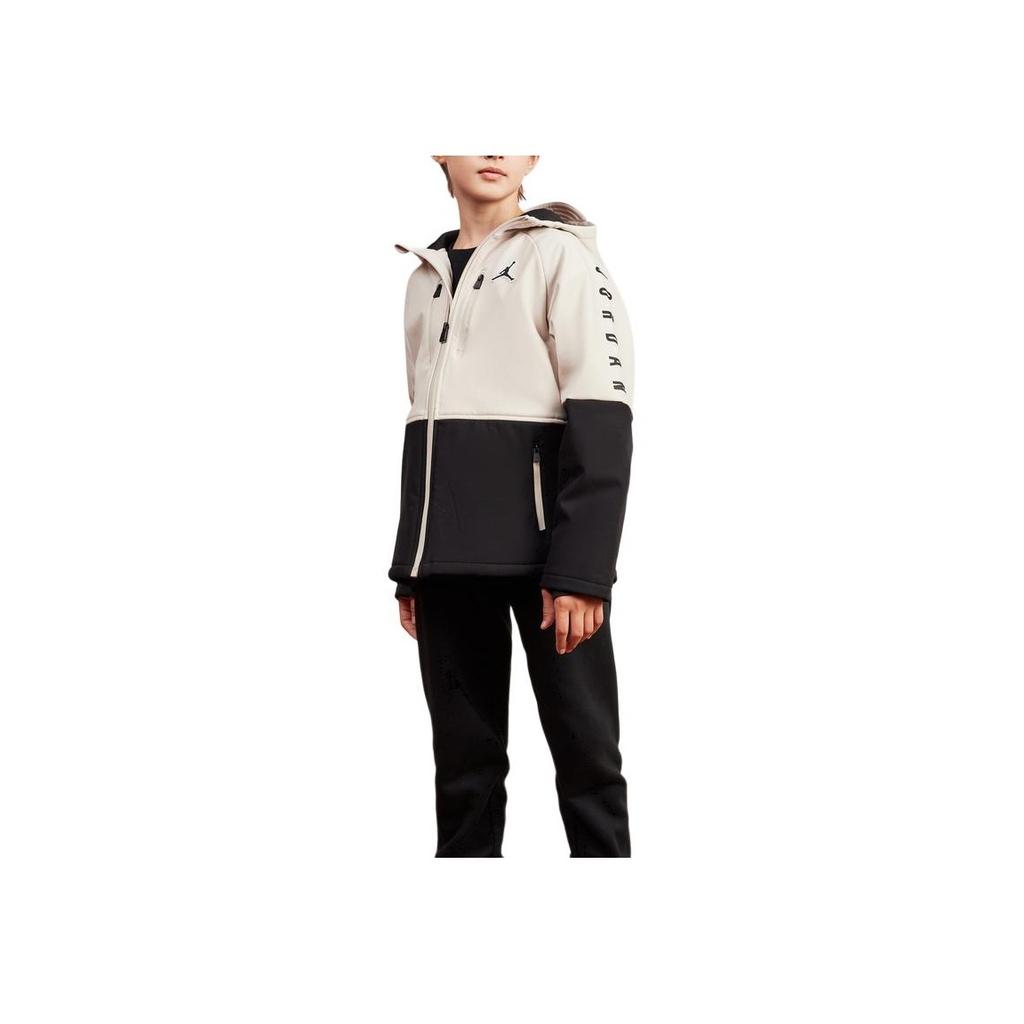 Jordan Jacke Fleece Warm Bequem Hautfreundlich Langarm Kinderjacken Weiß Grau JD2442031GS-001