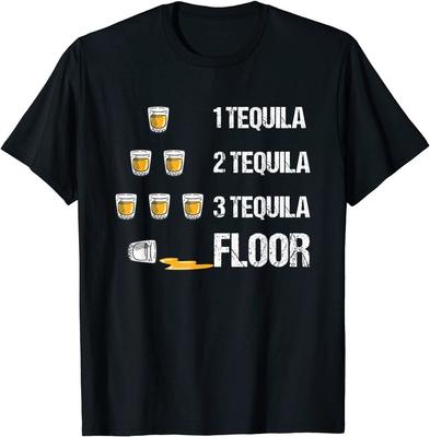 One Tequila Two Tequila Three Tequila Floor T-Shirt Lustiges Trinken Klassisches T-Shirt