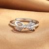 Light Luxury Design Live Adjustable Ring Niche High-end Bow Ring Women's Jewelry 2026
