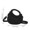 PU Leather Hobos Handbag Half Moon Bag Pleated Shoulder Bag Ins Felt  Crossbody Bag  Shopping