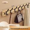 Bamboo Wall Mount Coat Rack with Adhesive Hooks