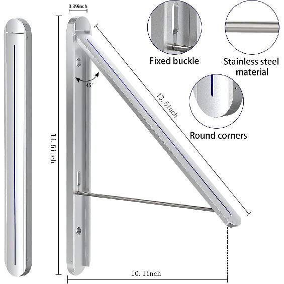 Clothes Drying Rack,Wall Mounted Clothes Hanging Rack,Retractable Folding Hanger,Laundry Room Organization,Drying Racks for