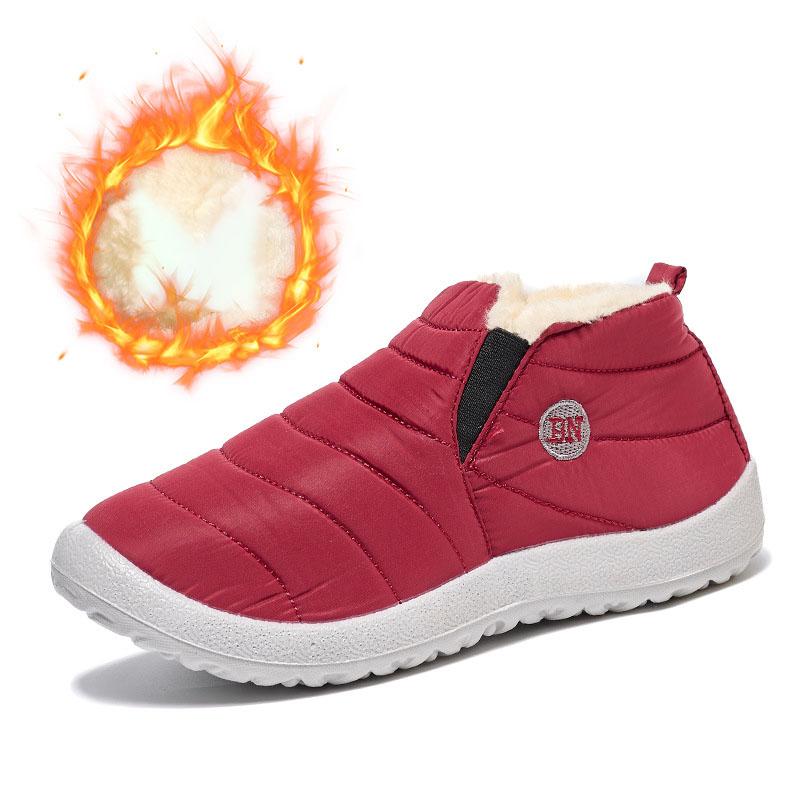 Women Boots Keep Warm Ankle Boots with Fur Winter Shoes for Women Snow Boots Winter Botas Mujer Elegant Black Women's Short Boot