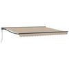 Retractable Awning Frame Beige 400 X 300 Cm Polyester with PU Coating