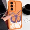 Simple Butterfly Case For Samsung Galaxy S25 S26 S24 FE S23 S22 Ultra Plus A17 A56 A36 A16 A15 A55 A54 A53 A25 A27 A37 A57 5G Soft Phone Cover
