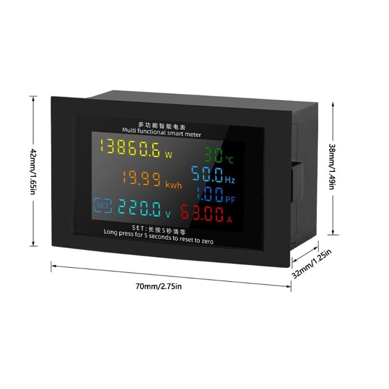 High Accuracy Digital Power Monitors with Clear LED Display Voltage Current Power Electric Energy Monitors