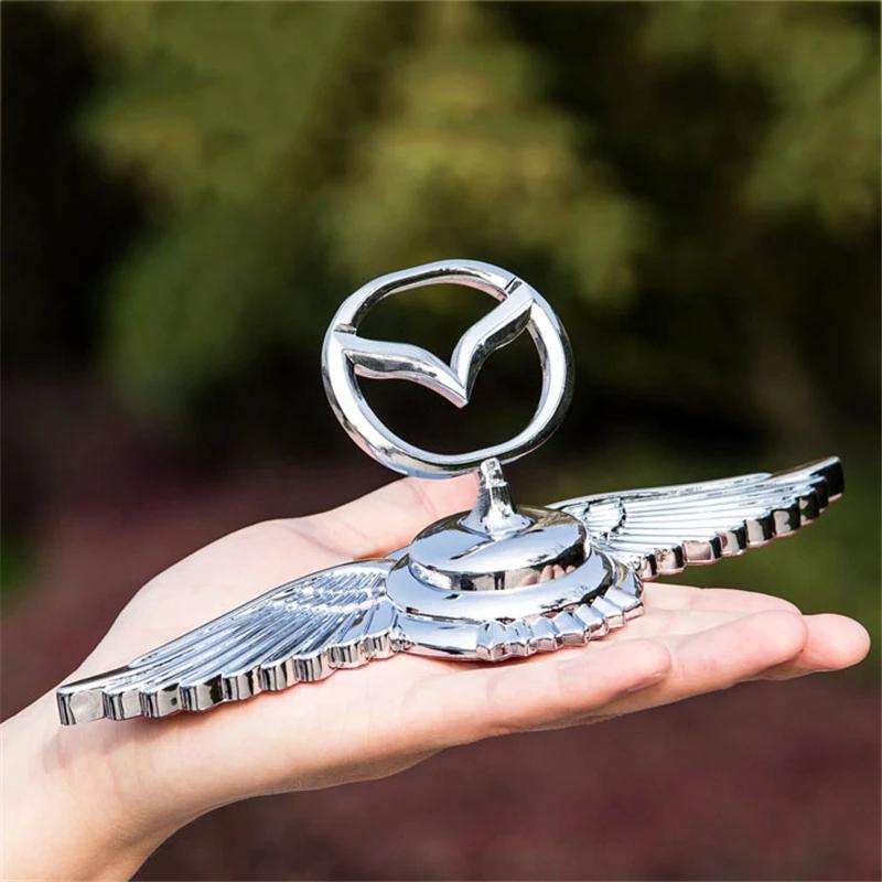 For Mazda 6 2 3 5 CX3 CX5 CX7 CX9 MX3 MX5 RX7 Axela Atenza Protege Car Hood Bonnet Cover 3D Silver Emblem Sticker Decoration