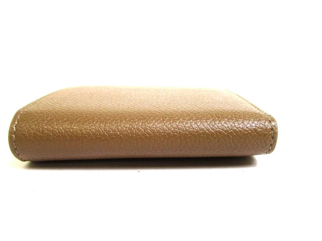 Authentic BALENCIAGA Mink Grey Leather Bifold Wallet Compact Wallet #b229 Open box