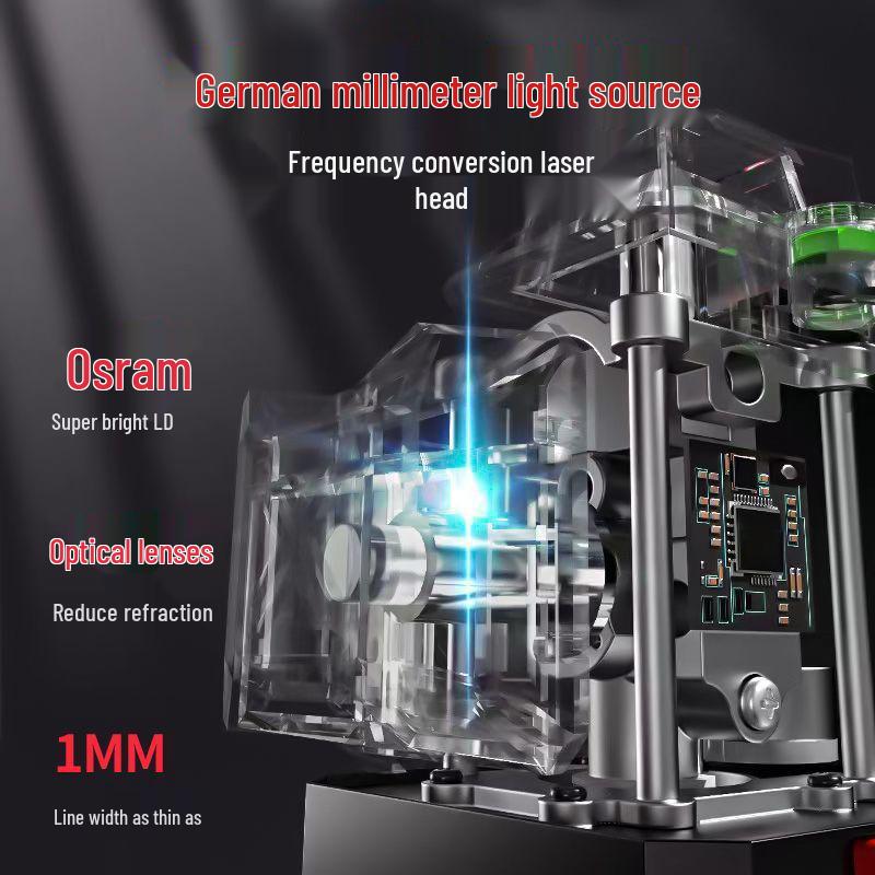 12-Line Green Infrared Laser Level: Wall-Mounted, Floor, Outdoor Automatic Leveling Tool