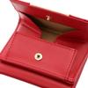Lisa Larson Women's Tri-Fold Mini Wallet, Genuine Leather, Compact, Small, Mikey, LTLY-04 (Red)