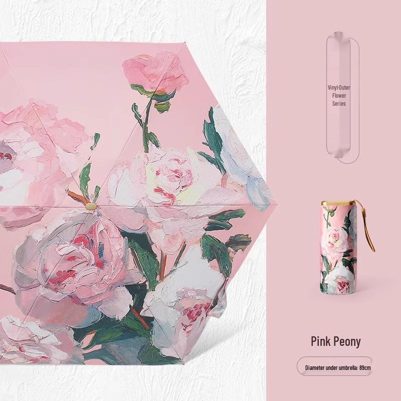 Compact Folding Sunshade Umbrella for Women - Portable UV Protection