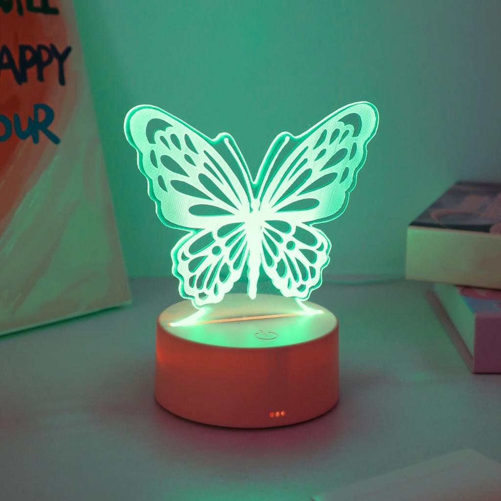 3D Butterfly Creative Night Light USB Home Decoration Table Decoration Living Room Bedroom Decoration Light Birthday Gift
