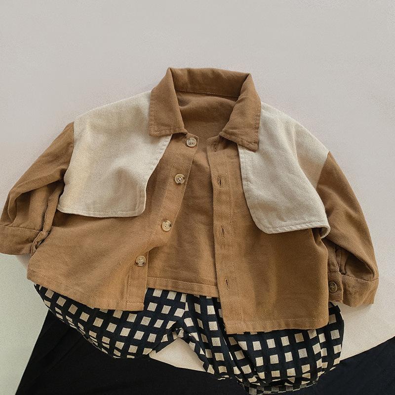 Korean Style Kids Long Sleeve Shirt Casual Top For Boys And Girls Toddler