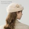 British retro three-dimensional flower beret elegant mesh painter hat women's autumn and winter warm Australian wool felt hat