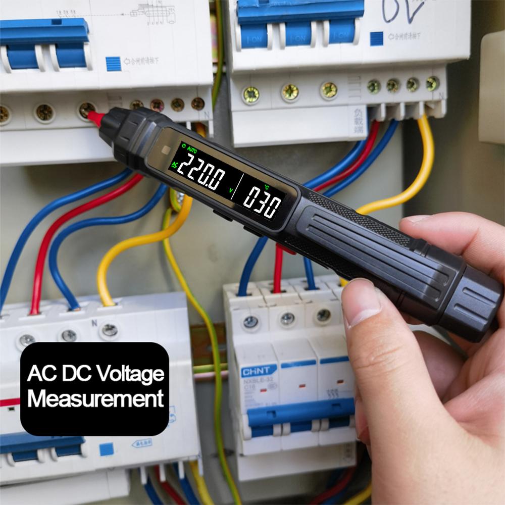 Chytrý digitální multimetr 6000 číslic Bezkontaktní vysoce přesný detektor napětí Pero Automatický rozsah Kapacita OHm NCV Tester