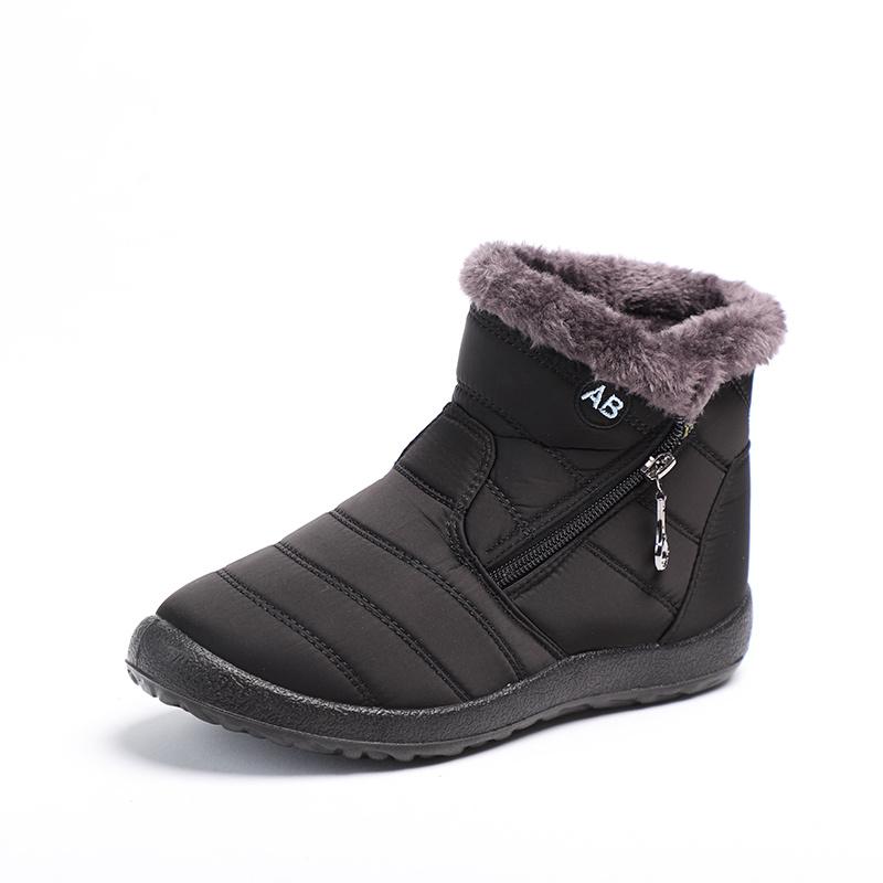 Damen-Winterschuhe, große Größe 35–43, leicht, atmungsaktiv, verschleißfest, rutschfest und samtig warm