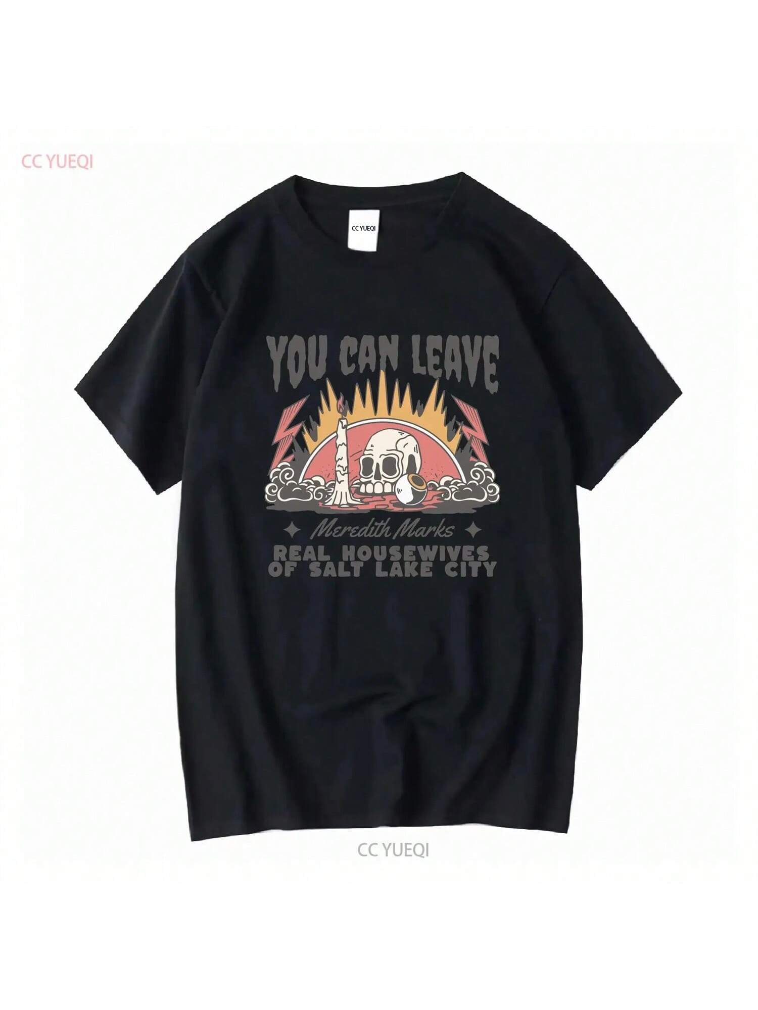 You Can Leave RHOSLC Gart Dyed T Shirt Bravo TV S Real Housewives Of Salt Lake City Meredith Marks Heather Lisa Barlow S разноцветный
