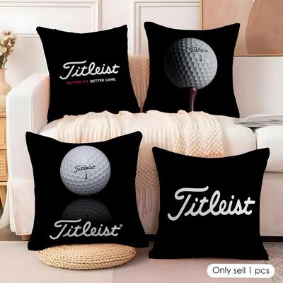 Golf Sports TTitleistS Cushion Cover Natural Linen Organic Fabric DoubleSided Printing Couch Pillow Covers Home Decor