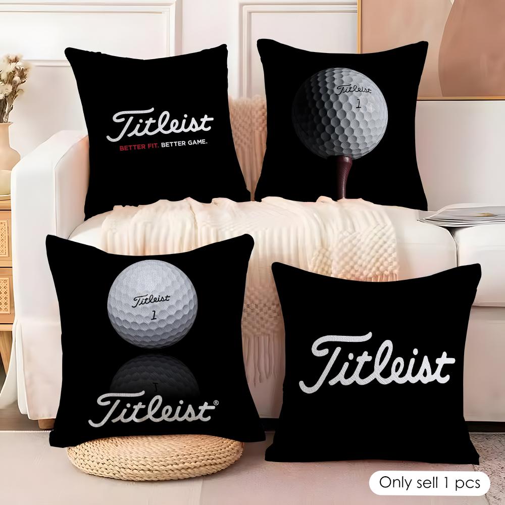 Golf Sports TTitleistS Cushion Cover Natural Linen Organic Fabric DoubleSided Printing Couch Pillow Covers Home Decor