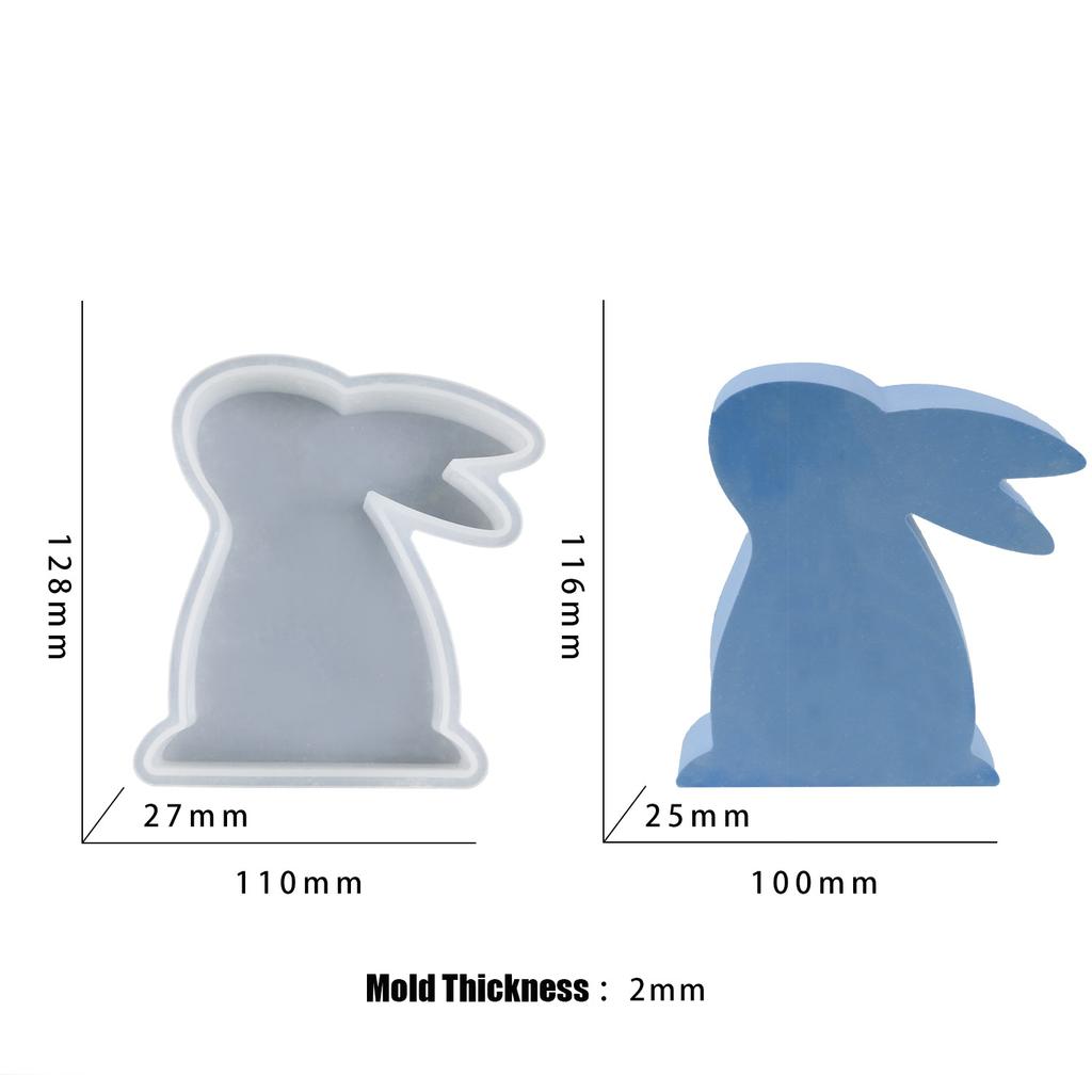 DIY Drip Mold Easter Three-dimensional Cute Rabbit Silicone Mold Soap Mold Rabbit Aromatherapy Candle Mold