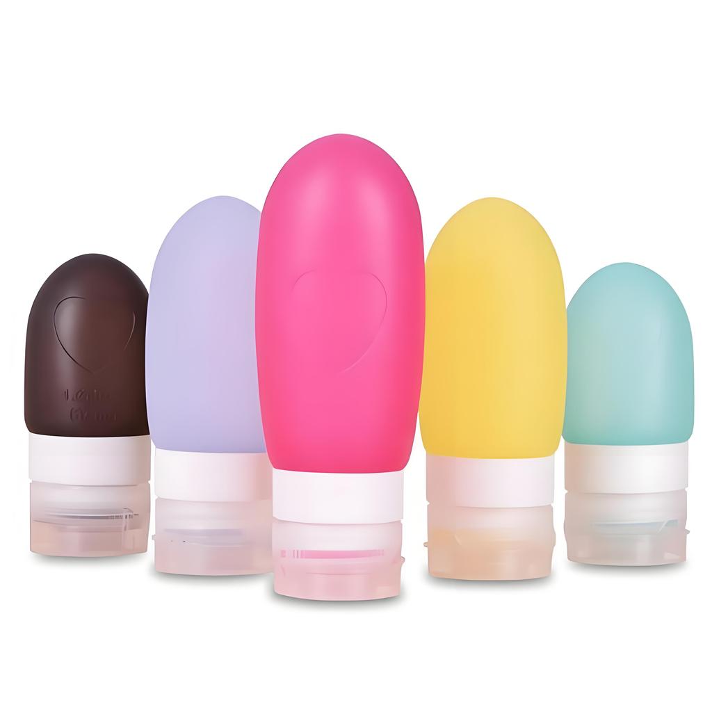 Fashion Silicone Small Travel Shampoo Bottle Set, Makeup Shampoo, Shower Gel, Facial Cleanser, Hand Cream, Skincare Products