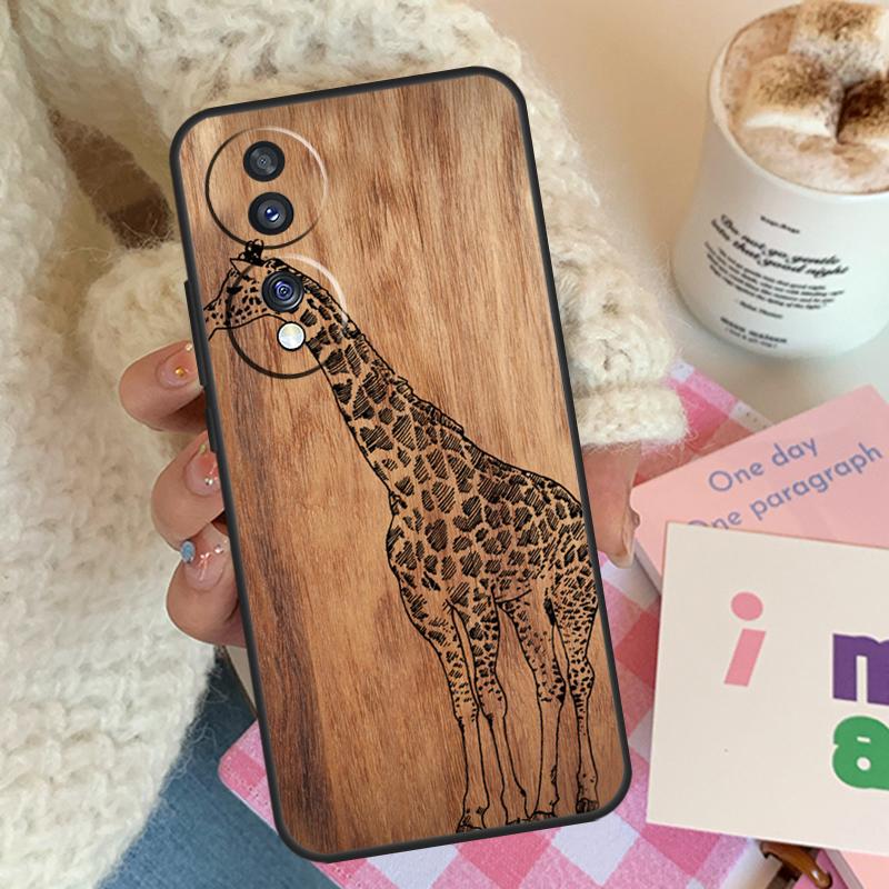 

Чехол с принтом животных из натурального бамбука для Honor Magic 8 Pro 6 5 7 Lite Чехол для Honor 50 70 90 200 400 X8a X8b X9a X9b X9c Honor 90 Lite