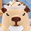 Ice Cream Pint Stand Animal Holder, 3D Printed Cup Holder Decorative with Handle, Keeps Hands Warm, Leak-Proof Container Starden