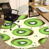 1pcKiwi Pattern Office Round Area Rug, Indoor Mat Suitable ForOffice, Under Office Chairs Bedroom Living Room Home Decor, Room Deco 082