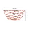 Iron Wire Fruit Basket Round Decorative Storage Bowl for Kitchen Counter Vegetable Snack Bread Organizer Fruit Baskets
