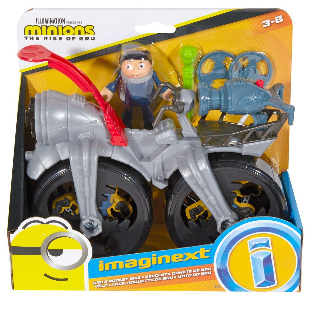 Fisher Price Minion Feature Playset Rocket Bike of 2 GMP36 Gray Red [Dragon & Set] [Set Boxed] &