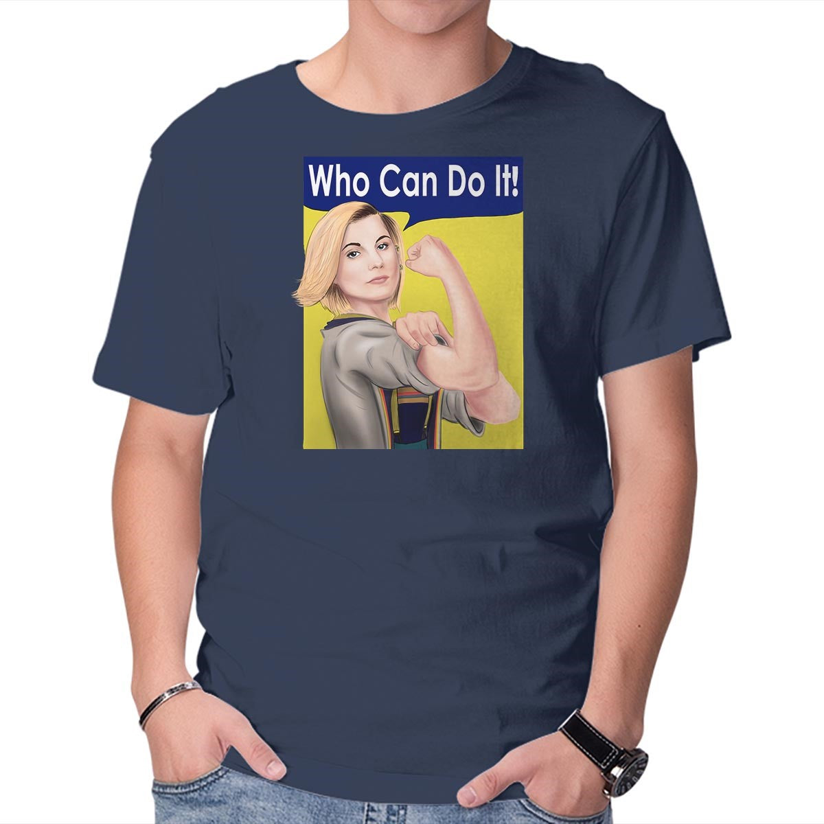 Unisex Crew Neck T-Shirt Who Can Do It! Graphic Short Sleeve Casual Tee XL