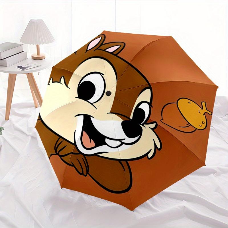 

Disney Chip n Dale Themed automatic opening and closing folding umbrella, portable durable, 8 rib umbrella frame, very suitable for busi