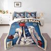 Spider-Man Special Edition White Suit Bedding Set, Blue Noir Comic with Fedora, Marvel Duvet Cover