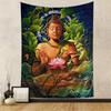 Religious Buddha With Flowers Hanging Bohemian Tapestry Bohemian Wall Tapestries Mandala Kawaii Room Decor