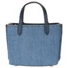 Coach Willow 24 Magnetic Buckle Denim Shoulder Crossbody Handbag Medium Women Handbags Brass Indigo CR708-B4IN