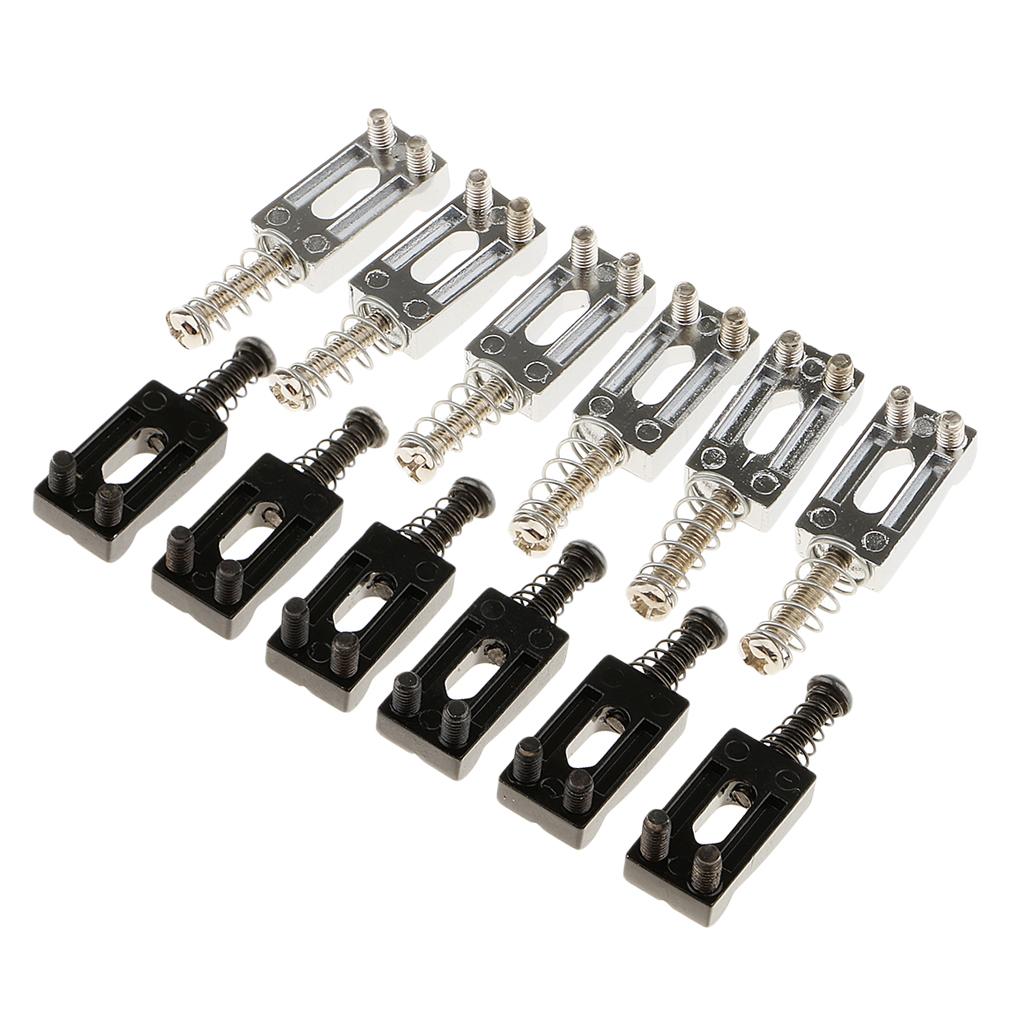 Metal Guitar Bridge Roller Saddles Set Replacement Tremolo Bridge Saddles Electric Guitar Parts for DIY Kit and Vibrato