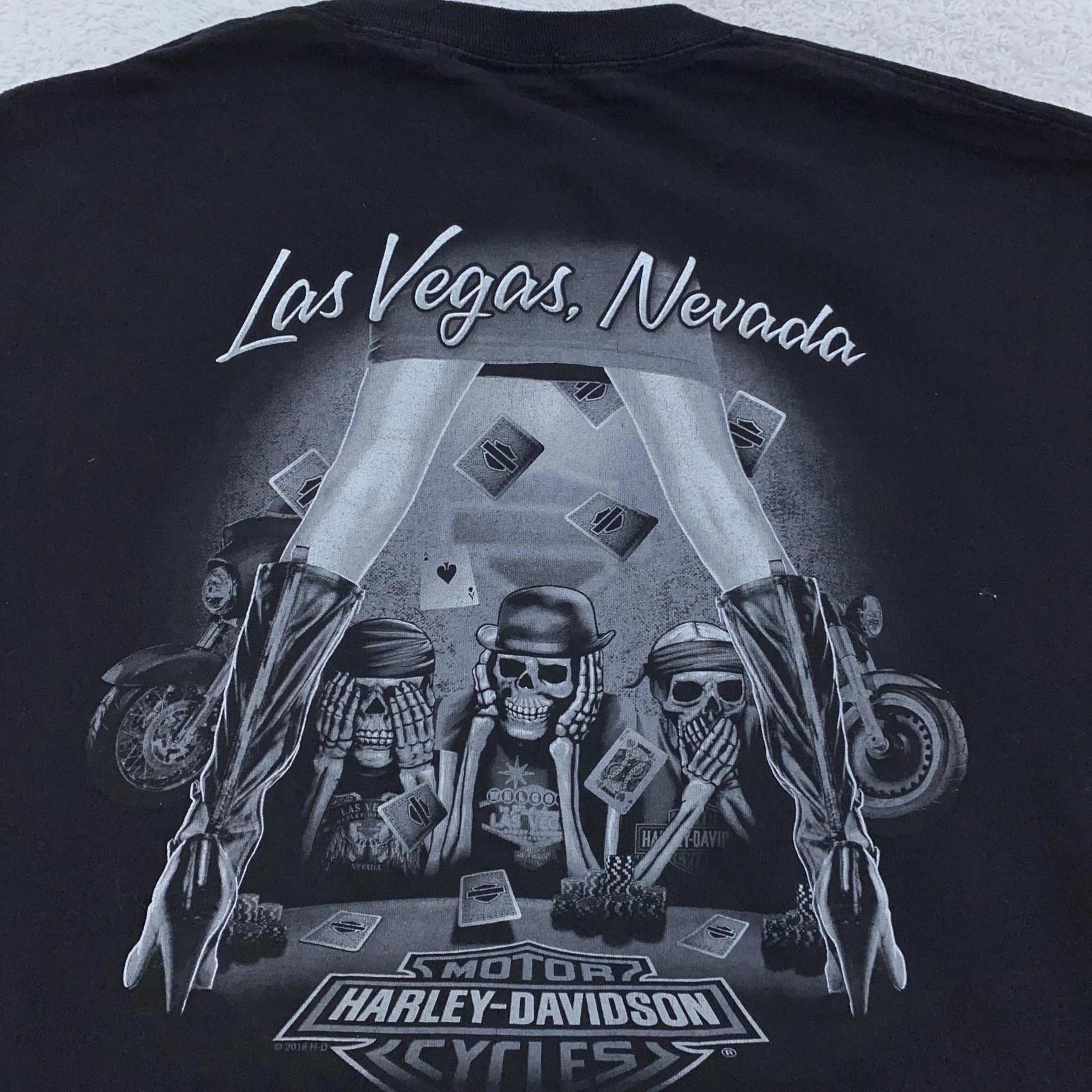 

Футболка Harley-Davidson Stripper Skeleton Poker 2XL Лас-Вегас Невада Мотоцикл 4XL