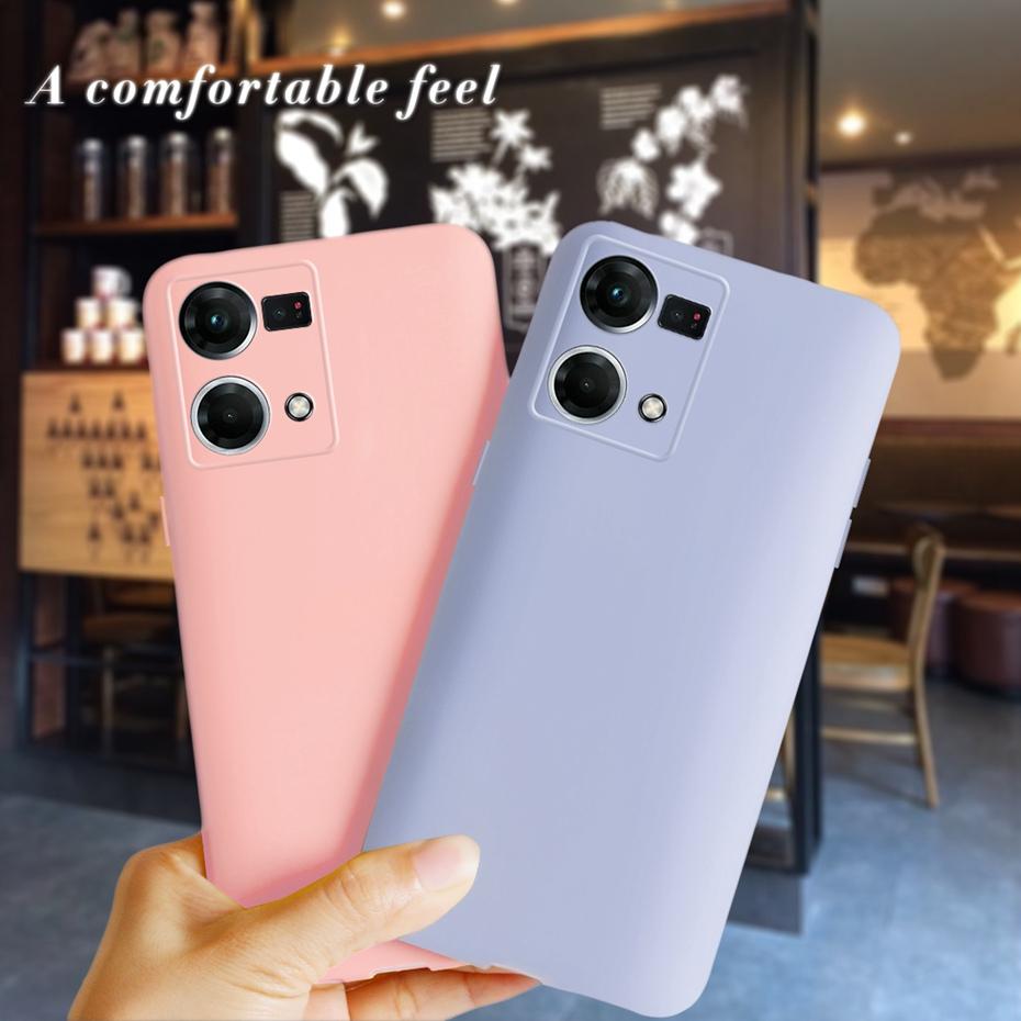 For Oppo Reno7 Case CPH2363 Liquid Silicone Soft Protective Shell Cover For Oppo Reno7 4G Reno 7 Cases 6.43" Phone Fundas