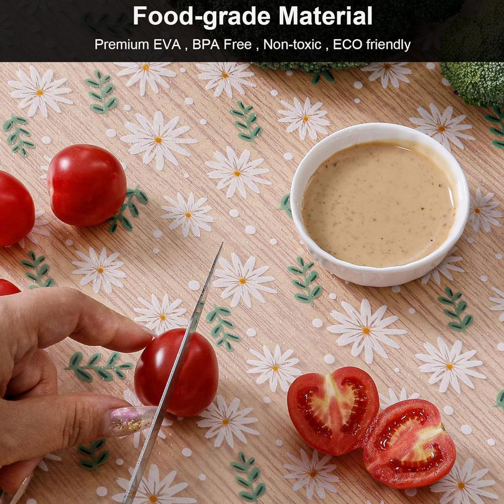 Kitchen Cabinet Liners EVA Shelf Drawer Mat Non-Adhesive Waterproof Anti-Slip Anti-Dust Fridge Table Mat For Home Use