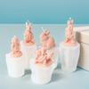 3D Mini Multi-style Rabbit Silicone Candle Mold DIY Easter Animal Cute Rabbit Aromatherapy Plaster Soap Resin Mould Home Gift