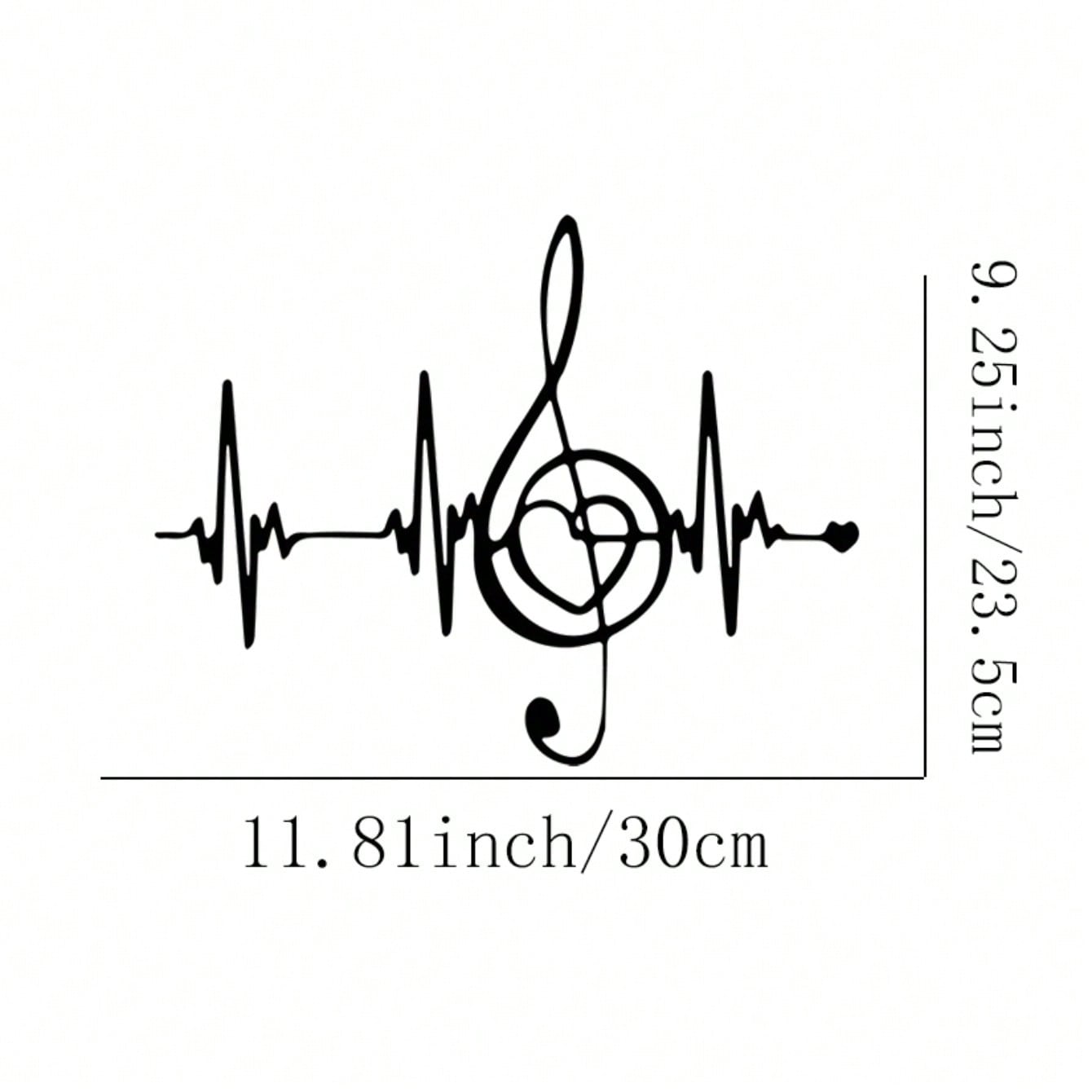 Iron Wall Art Music Heartbeat Decor for Home Office Gift