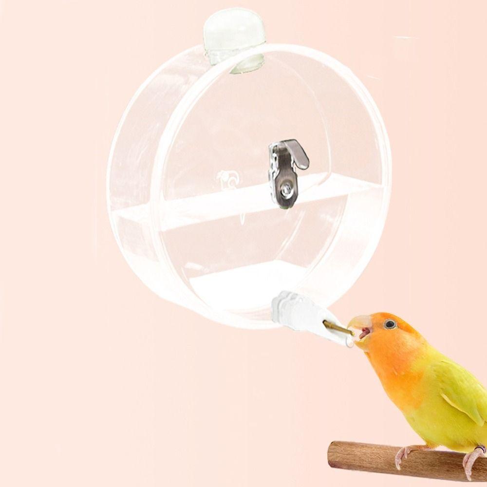 

350ml Birds Water Feeder Transparent Pet Birds Water Bottle Portable Bird Drinkers Finches прозрачный