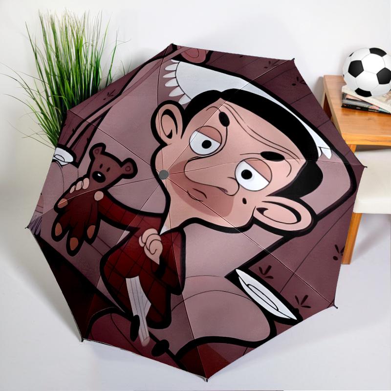 Mr. Bean's Adventure Umbrella Folding umbrella, automatic umbrella 8-Frame for Travel, camping Use Gift for Halloween Christmas